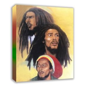 BOB MARLEY ONE LOVE canvas wall art size 12x14